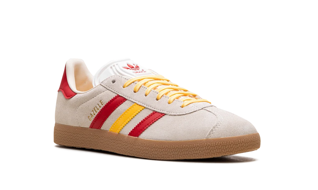 Adidas Gazelle Sneakers - White, Spark, and Scarlet