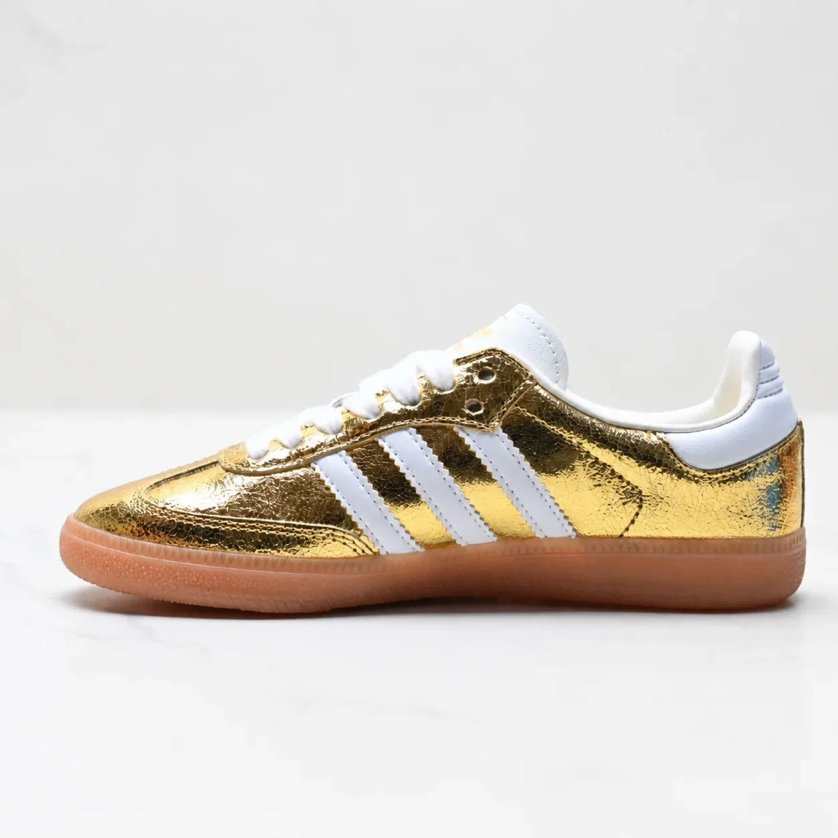 Adidas Samba OG Women's Gold Metallic Leather Sneakers
