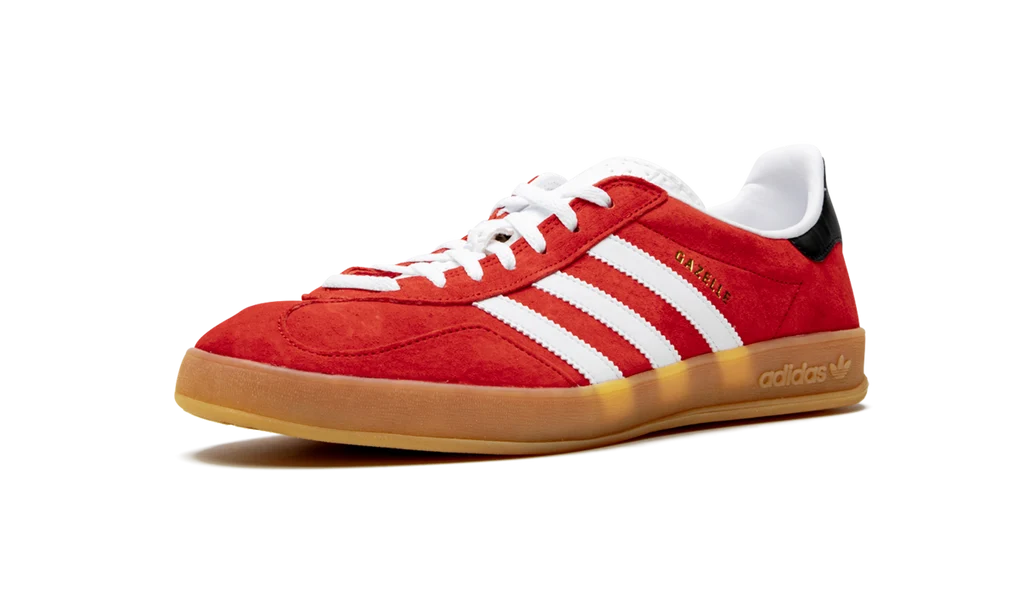 Adidas Gazelle Indoor Sneakers - Scarlet and Cloud White