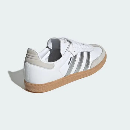 Adidas Samba OG Women's Sneakers - Cloud White/Silver Metallic