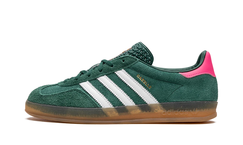 Adidas Gazelle Indoor Collegiate Green and Lucid Pink Sneakers