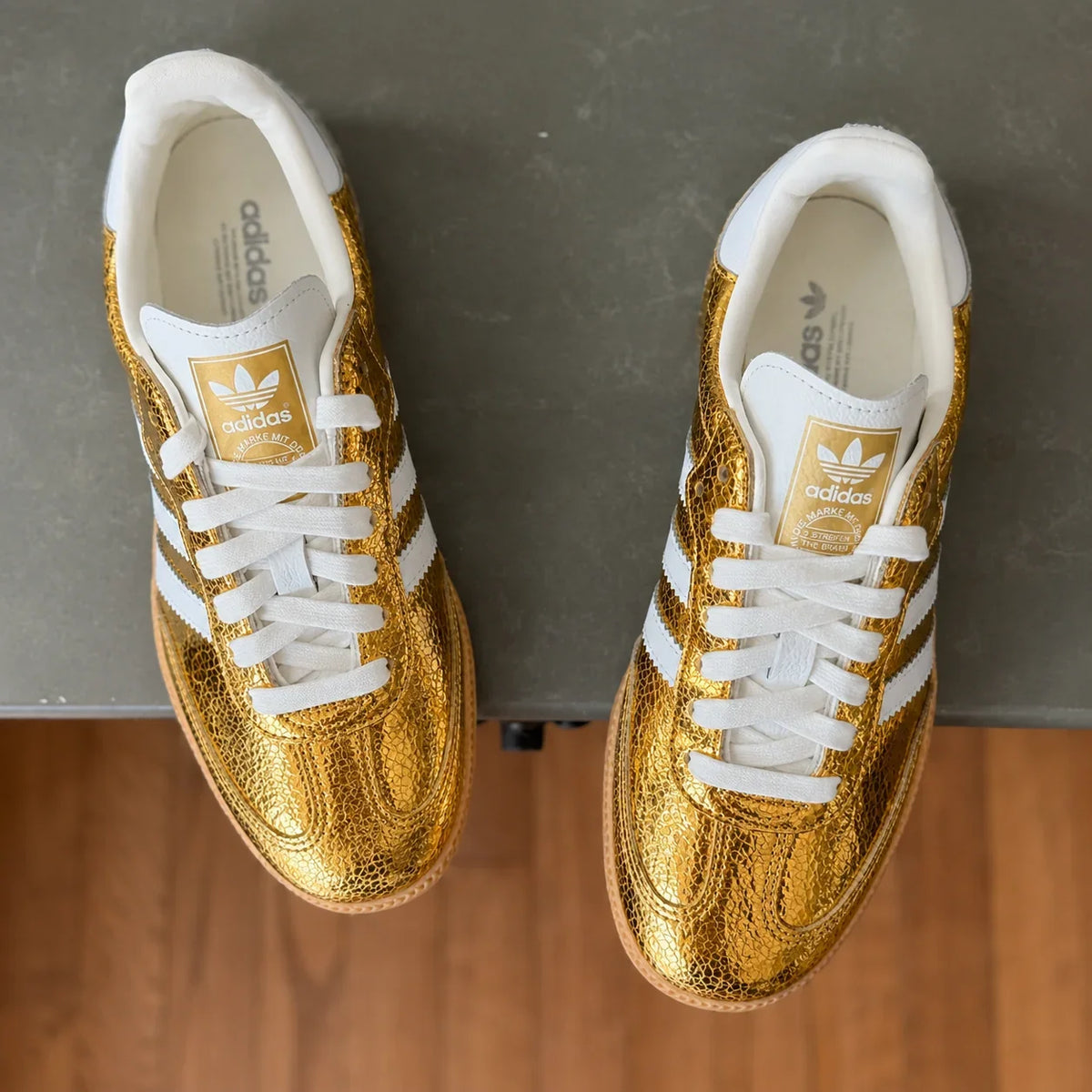 Adidas Samba OG Women's Gold Metallic Leather Sneakers