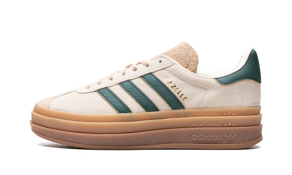 Adidas Gazelle Bold Sneakers - Magic Beige & Collegiate Green