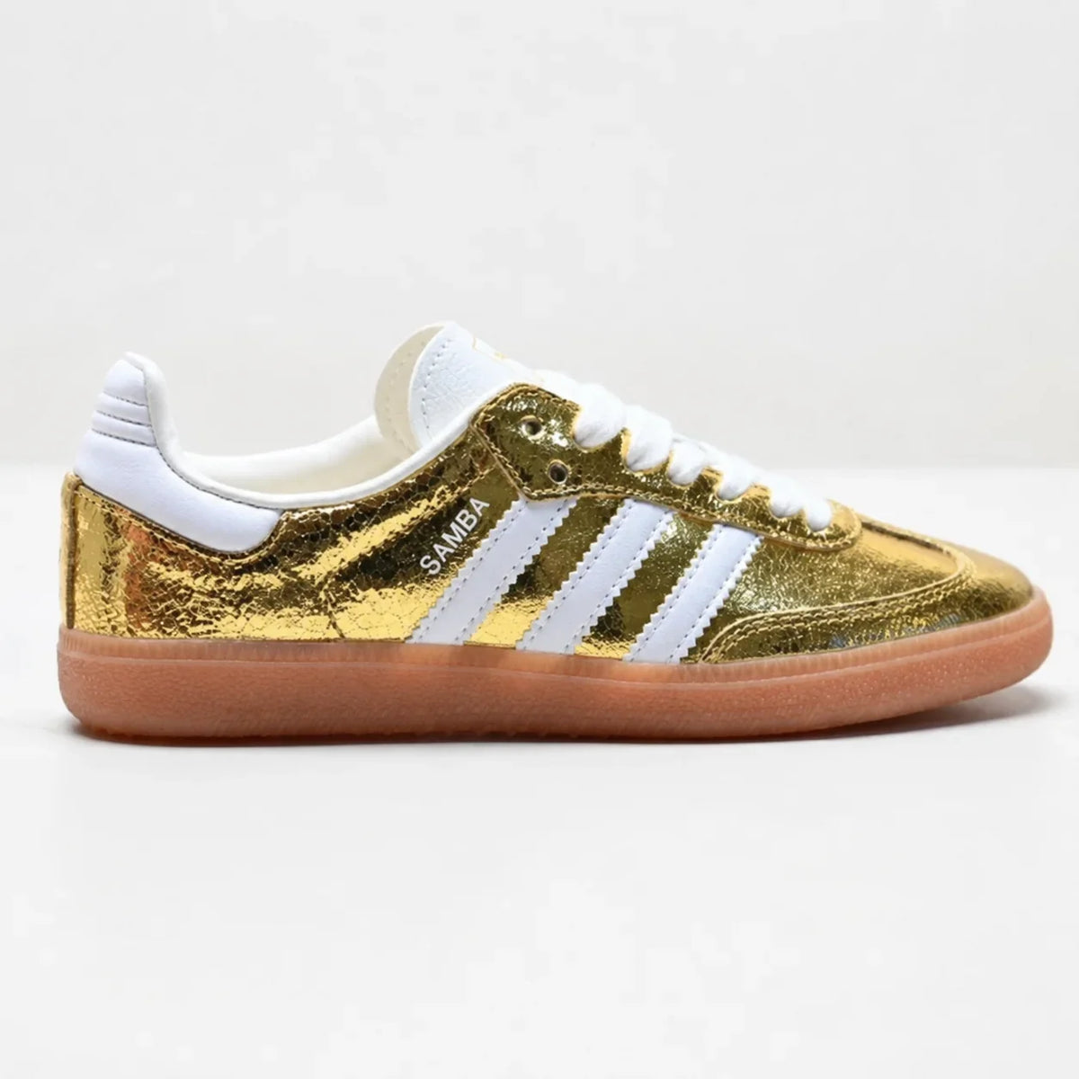 Adidas Samba OG Women's Gold Metallic Leather Sneakers
