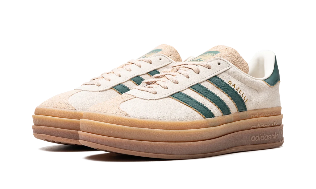 Adidas Gazelle Bold Sneakers - Magic Beige & Collegiate Green