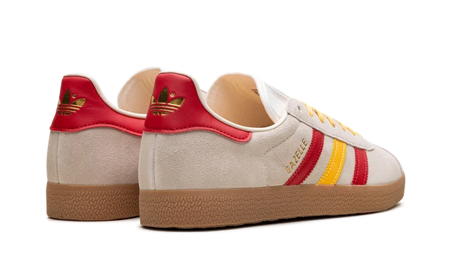 Adidas Gazelle Sneakers - White, Spark, and Scarlet