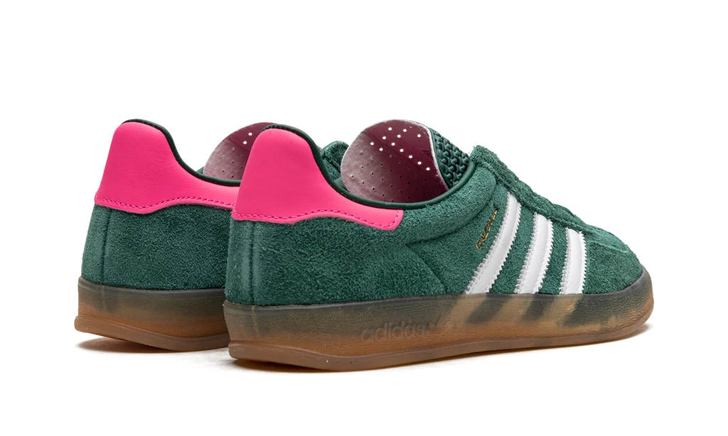 Adidas Gazelle Indoor Collegiate Green and Lucid Pink Sneakers