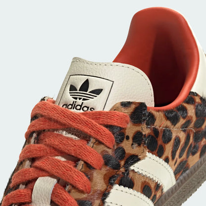 Adidas Samba Women's Red Leopard Print Sneakers