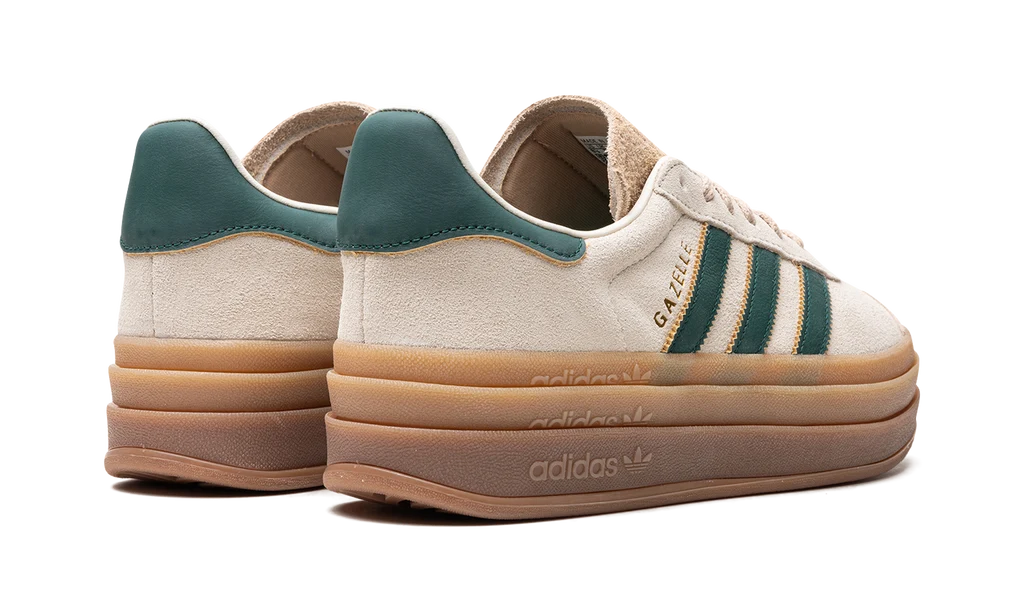 Adidas Gazelle Bold Sneakers - Magic Beige & Collegiate Green