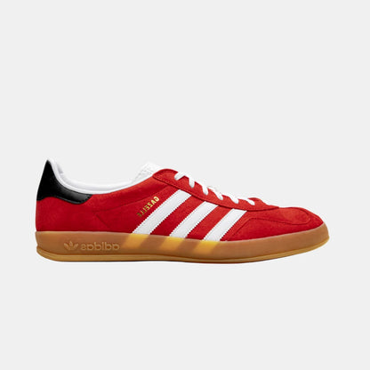 Adidas Gazelle Indoor Sneakers - Scarlet and Cloud White