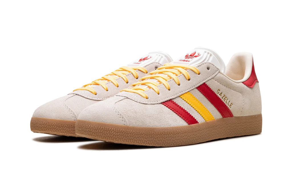 Adidas Gazelle Sneakers - White, Spark, and Scarlet