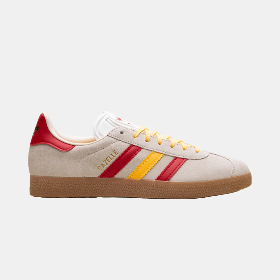Adidas Gazelle Sneakers - White, Spark, and Scarlet