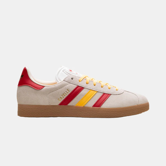 Adidas Gazelle Sneakers - White, Spark, and Scarlet