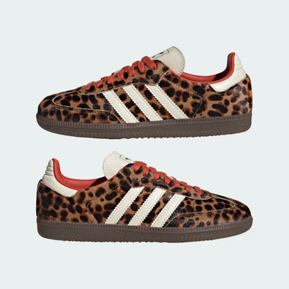 Adidas Samba Women's Red Leopard Print Sneakers