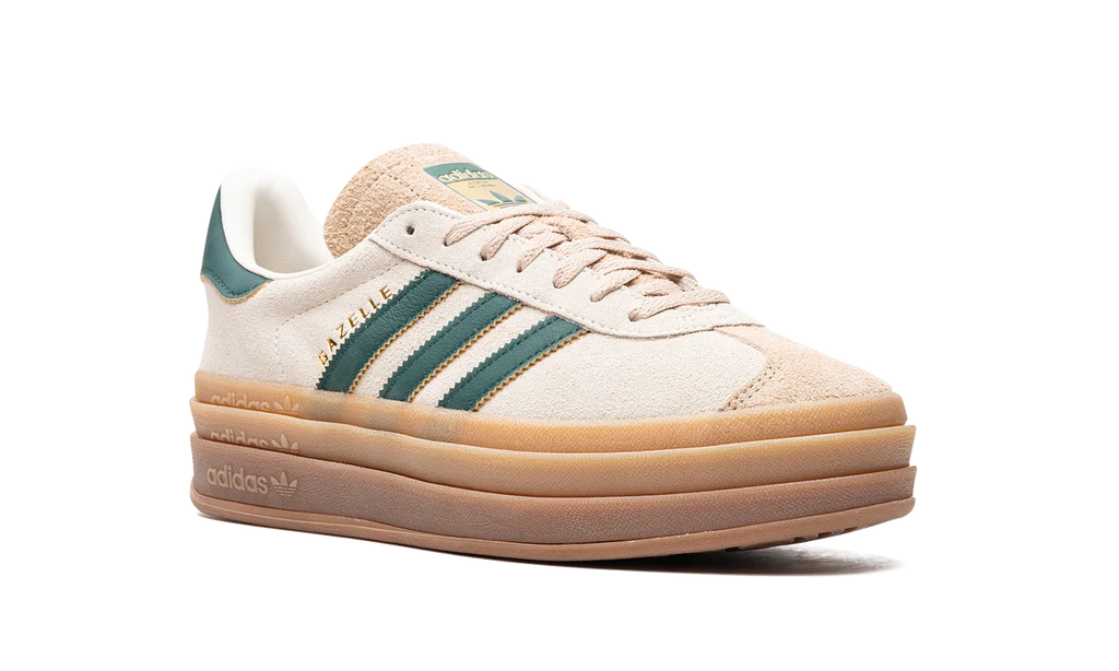 Adidas Gazelle Bold Sneakers - Magic Beige & Collegiate Green