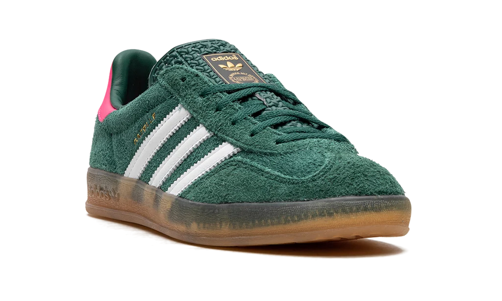 Adidas Gazelle Indoor Collegiate Green and Lucid Pink Sneakers