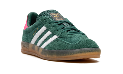 Adidas Gazelle Indoor Collegiate Green and Lucid Pink Sneakers