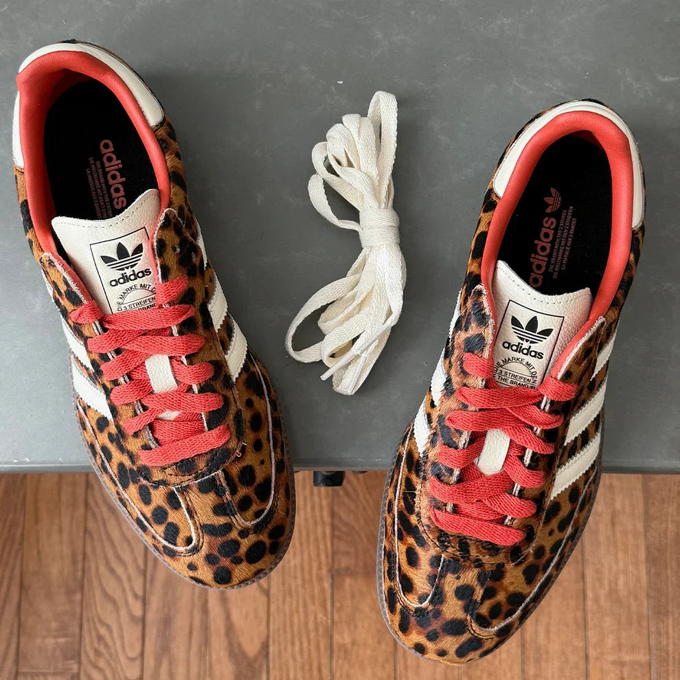 Adidas Samba Women's Red Leopard Print Sneakers