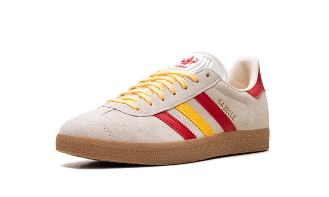Adidas Gazelle Sneakers - White, Spark, and Scarlet