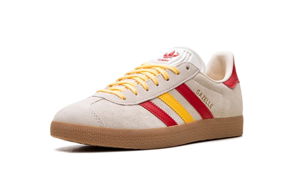 Adidas Gazelle Sneakers - White, Spark, and Scarlet