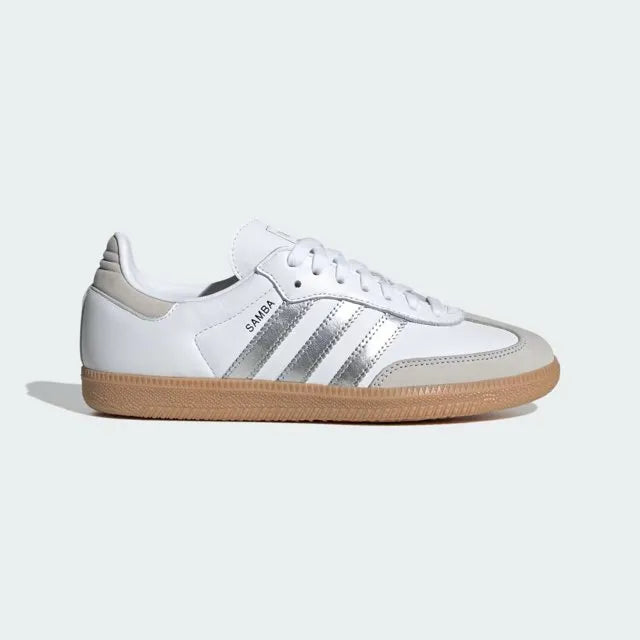 Adidas Samba OG Women's Sneakers - Cloud White/Silver Metallic
