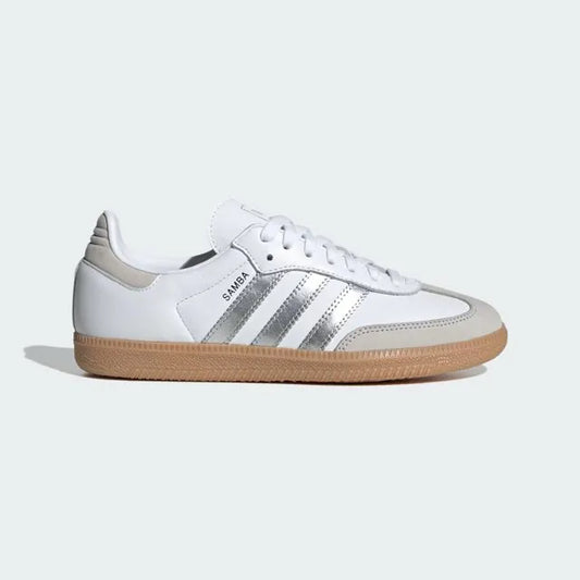 Adidas Samba OG Women's Sneakers - Cloud White/Silver Metallic
