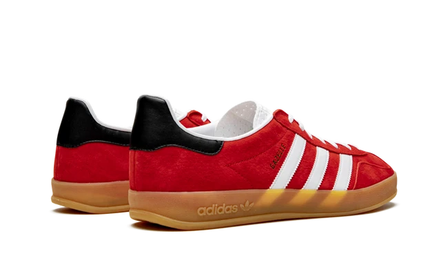 Adidas Gazelle Indoor Sneakers - Scarlet and Cloud White