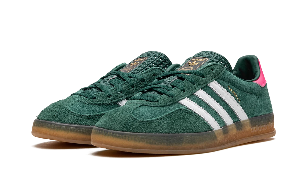 Adidas Gazelle Indoor Collegiate Green and Lucid Pink Sneakers